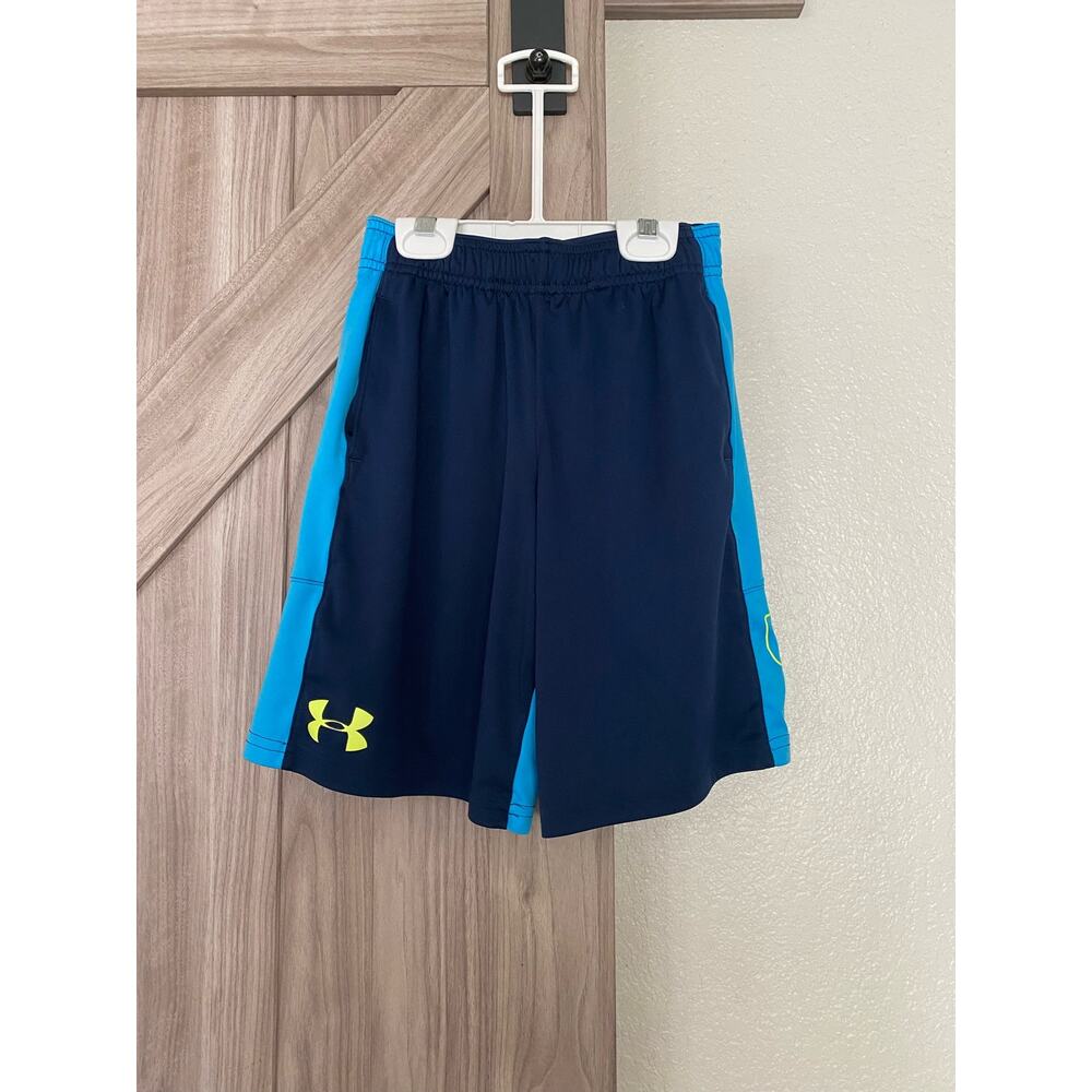 Under Armour boys YSM coldgear blue shorts